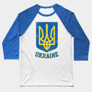 Ukraine // Vintage Faded Style Flag Design Baseball T-Shirt